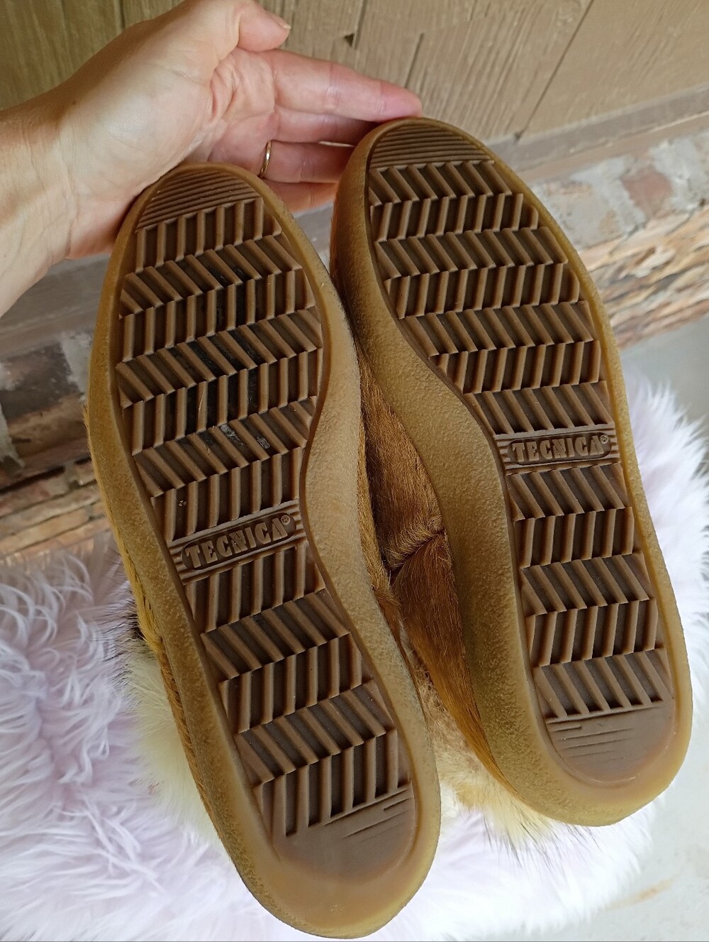 Tecnica Southwestern Apres Ski Goat Hair Fur Winter Snow Boots Made in Italy 42 - Picture 10 of 16